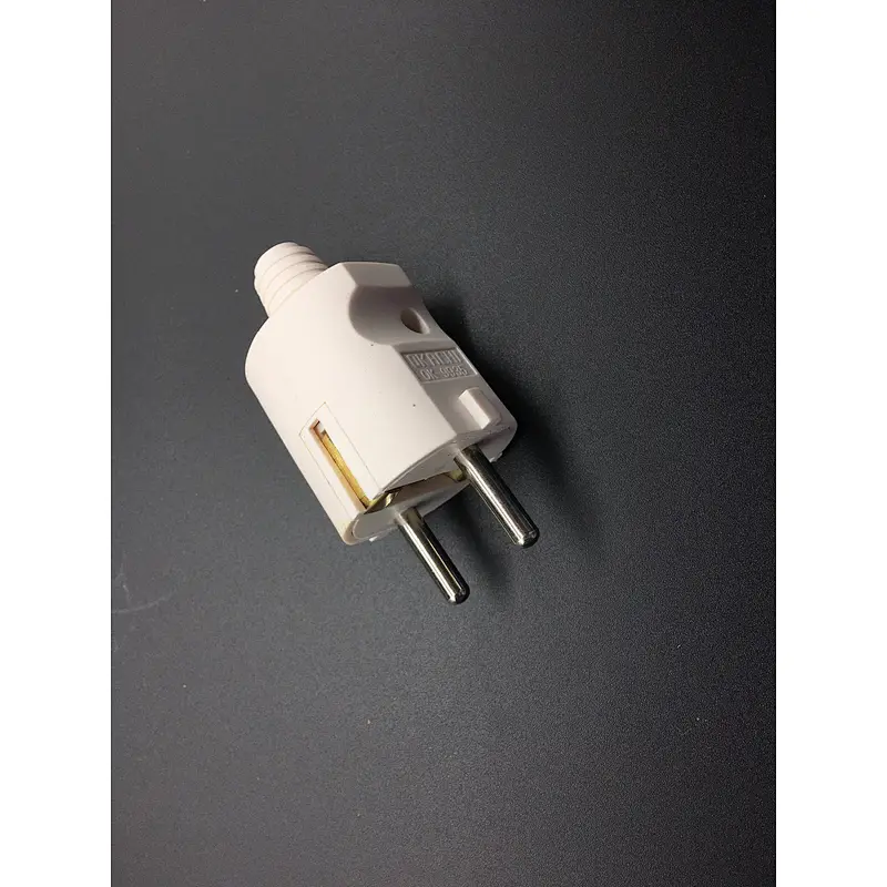 Electric plug straight with earth contact