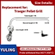 BBQ Temperature Probe with 2 Pcs Stainless Steel Grill Holder