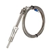 E/K Compression Spring Shielded Wire Thermocouple Screw Spring Bayonet Temperature Sensor Probe