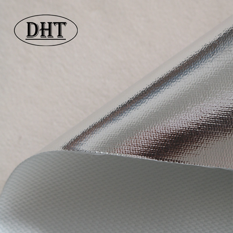 Silver Coated Fabric 430G 0.43MM Twill Aluminium Foil Fiberglass Pipe Insulation