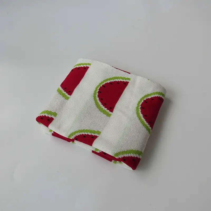 Fruit knitted baby blanket