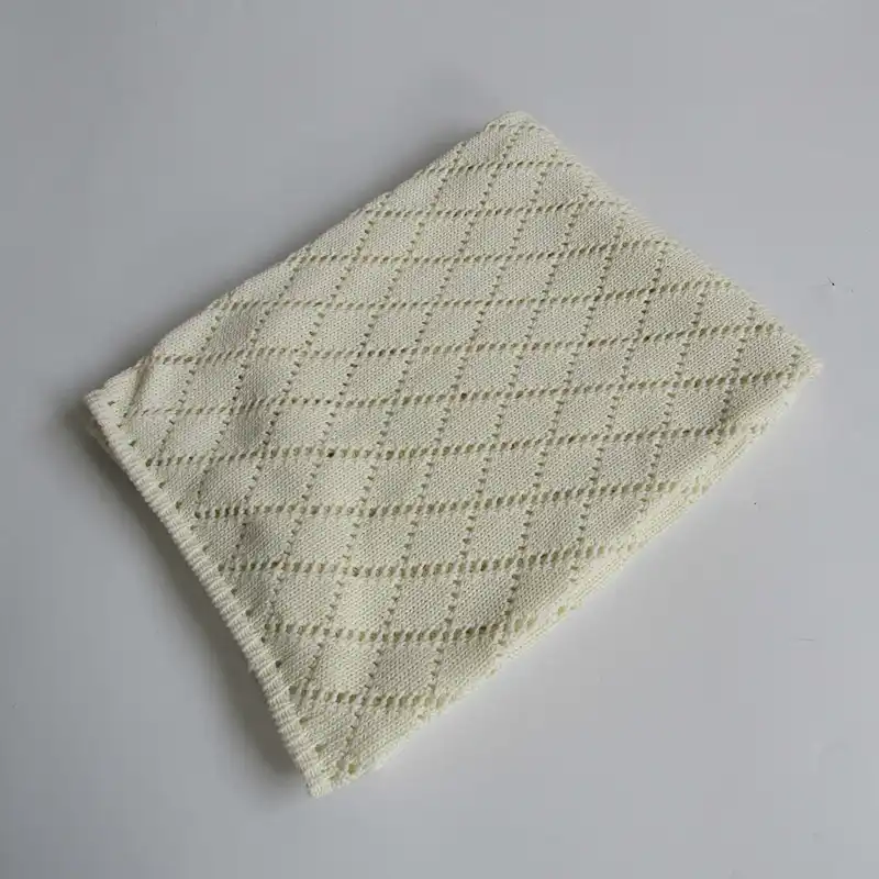 100% cotton knitted baby blanket