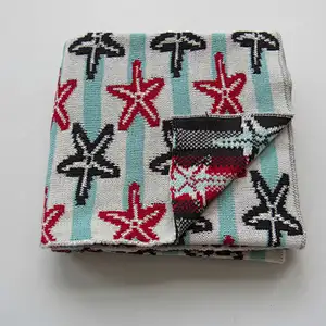 Starfish knitted baby blanket