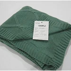KNITTED BLANKET WITH FASHION CABLE