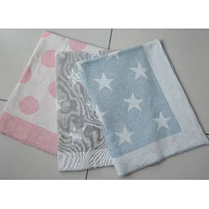 100% Cotton Solid Color Knitted ECO-Friendly Baby Blanket