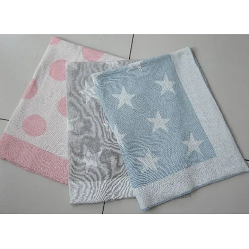 100% Cotton Solid Color Knitted ECO-Friendly Baby Blanket