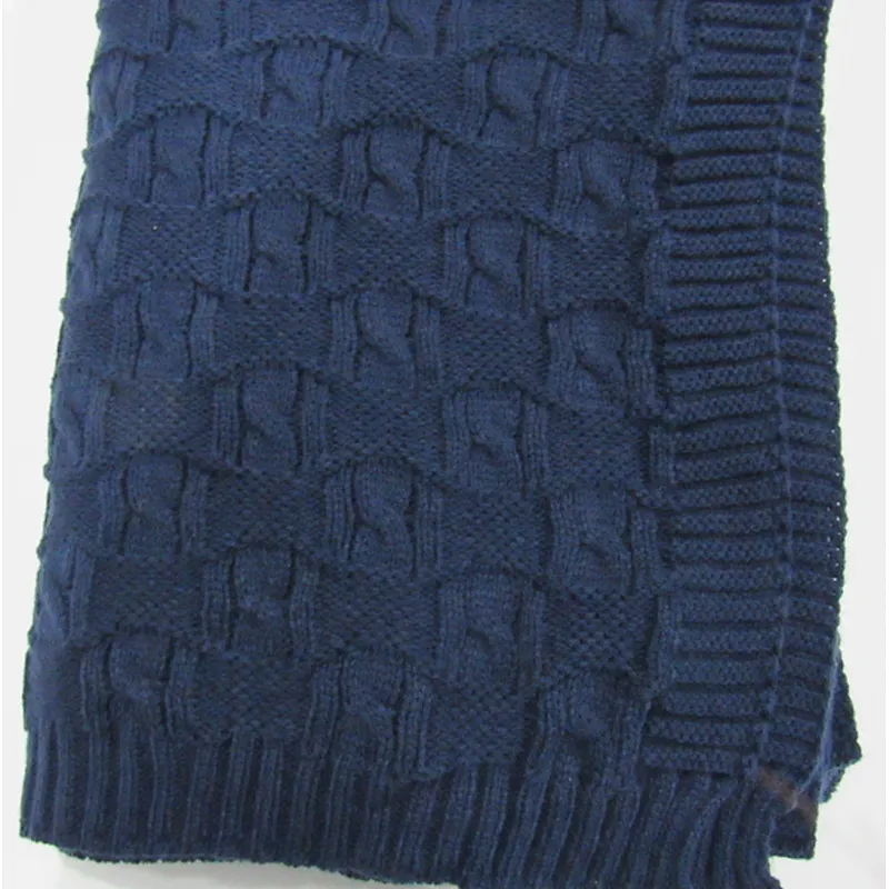 knitted blanket with fashion cable