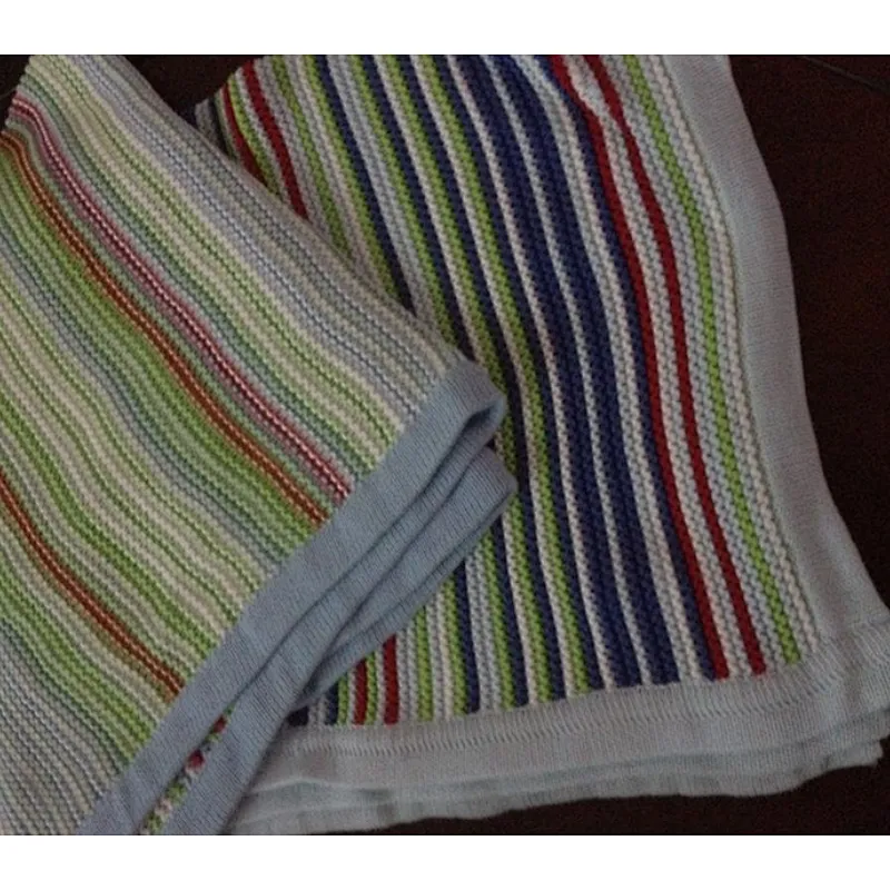 100% Cotton Solid Color Knitted ECO-Friendly Baby Blanket