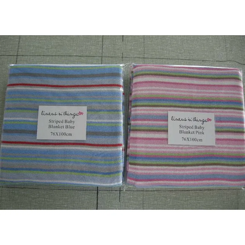 100% Cotton Solid Color Knitted ECO-Friendly Baby Blanket