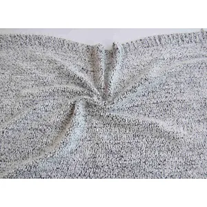KNITTED BLANKET WITH SOLID COLOR WITH RABIT HAIR