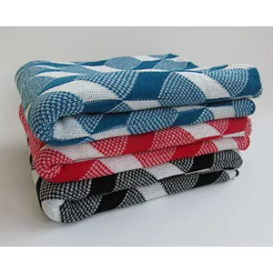 knitted  jacquard blanket with 3D effective