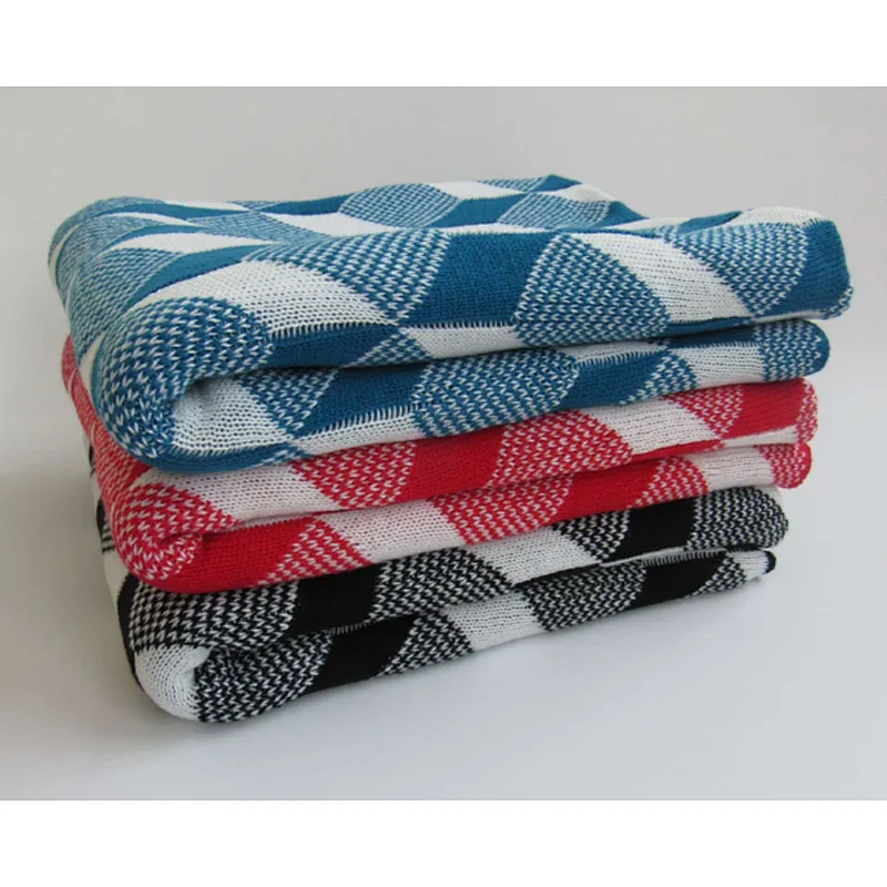 knitted  jacquard blanket with 3D effective