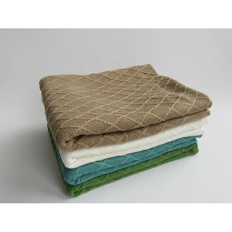 cotton blend knitted blanket