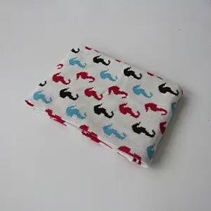 Jacquard knitted baby blanket
