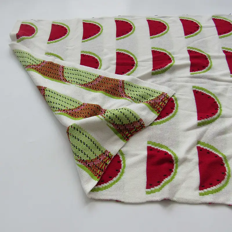 Fruit knitted baby blanket