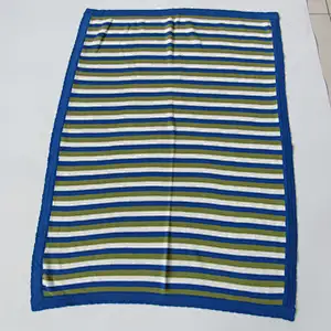 Stripped knitted baby blanket
