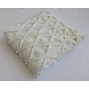 newest yarn dyed  knitted blanket with fashion pattern