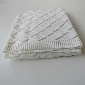 Solid color knitted baby blanket
