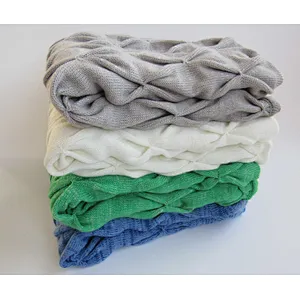 newest yarn dyed  knitted blanket with fashion pattern