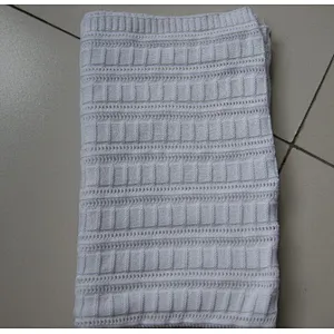 Wholesale 100% Cotton Solid Color Knitted ECO-Friendly Baby Blanket