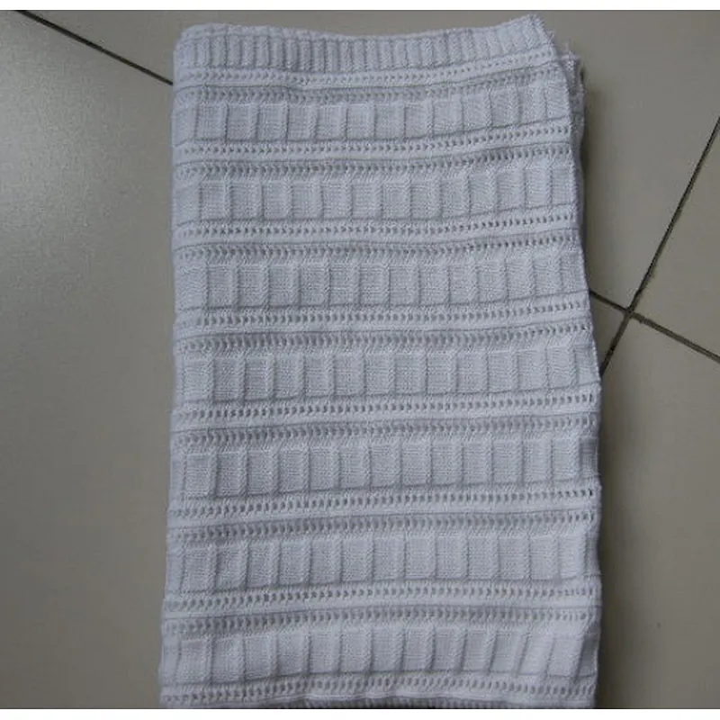 Wholesale 100% Cotton Solid Color Knitted ECO-Friendly Baby Blanket