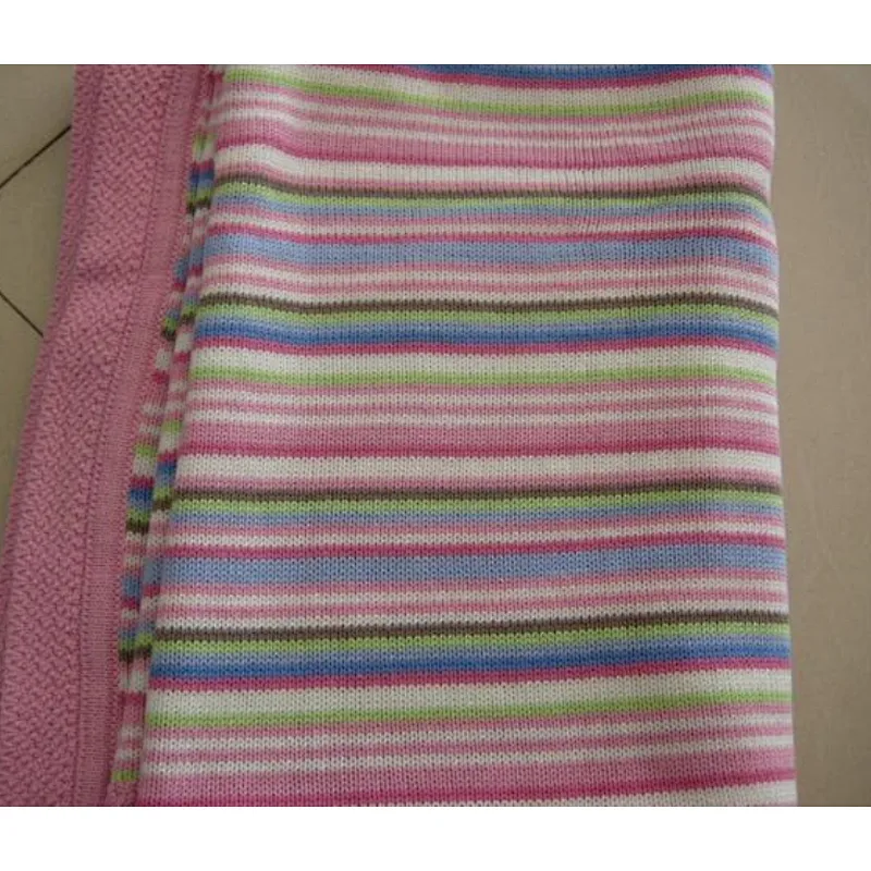 100% Cotton Solid Color Knitted ECO-Friendly Baby Blanket