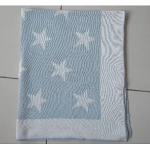 100% Cotton Solid Color Knitted ECO-Friendly Baby Blanket