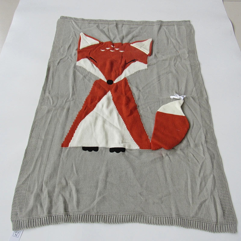 Animal knitted blanket