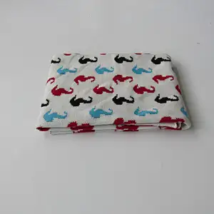 Jacquard knitted baby blanket
