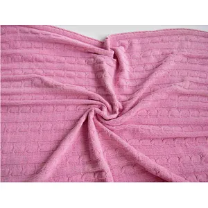 100% chennile knitted cable blanket