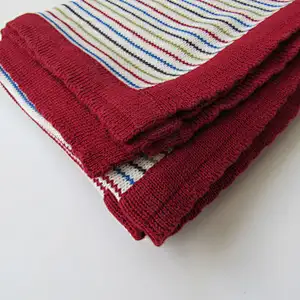 Stripped knitted baby blanket