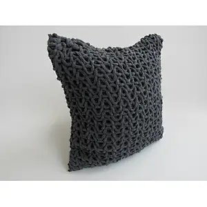 Black circle design  knit  cushion