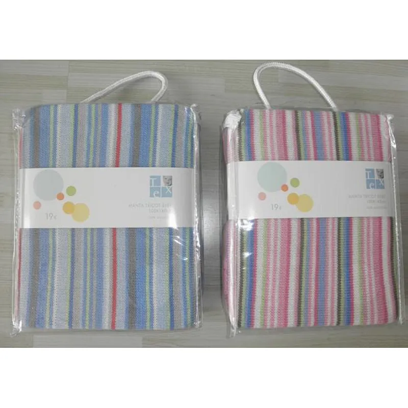 100% Cotton Solid Color Knitted ECO-Friendly Baby Blanket