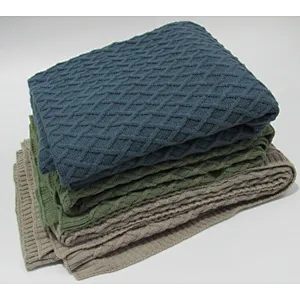 the diamond knitted blanket