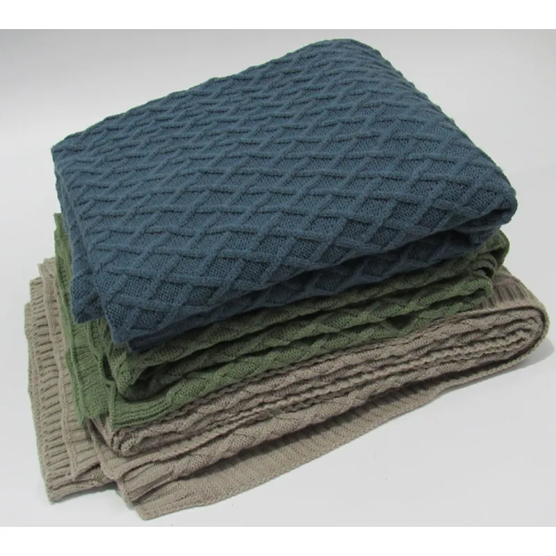 the diamond knitted blanket