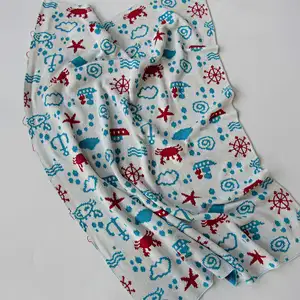 Sea knitted baby blanket