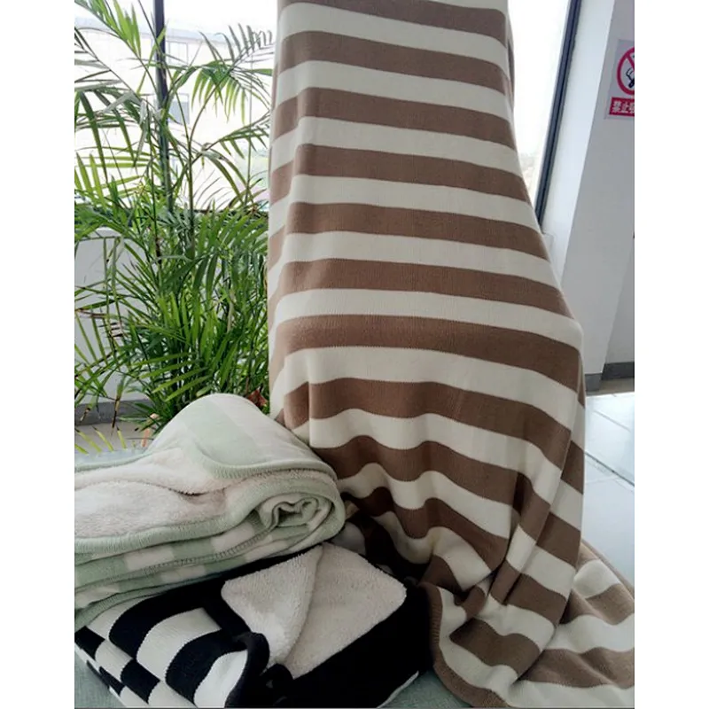 knitted double layer blanket