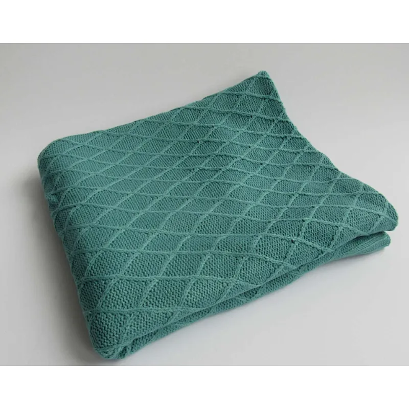 cotton blend knitted blanket