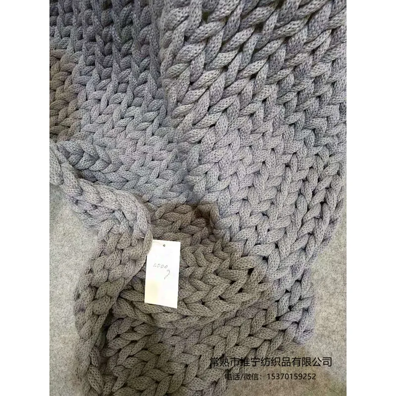 chunky tape yarn blanket