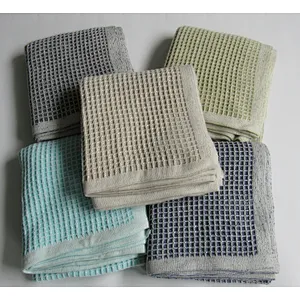 knitted waffle blanket
