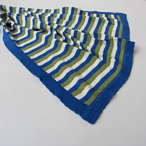 Stripped knitted baby blanket