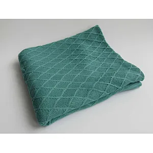 the diamond knitted blanket