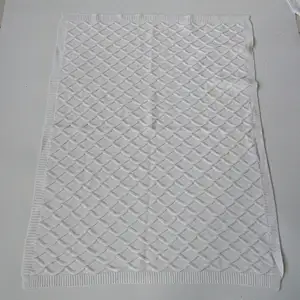 Solid color knitted baby blanket