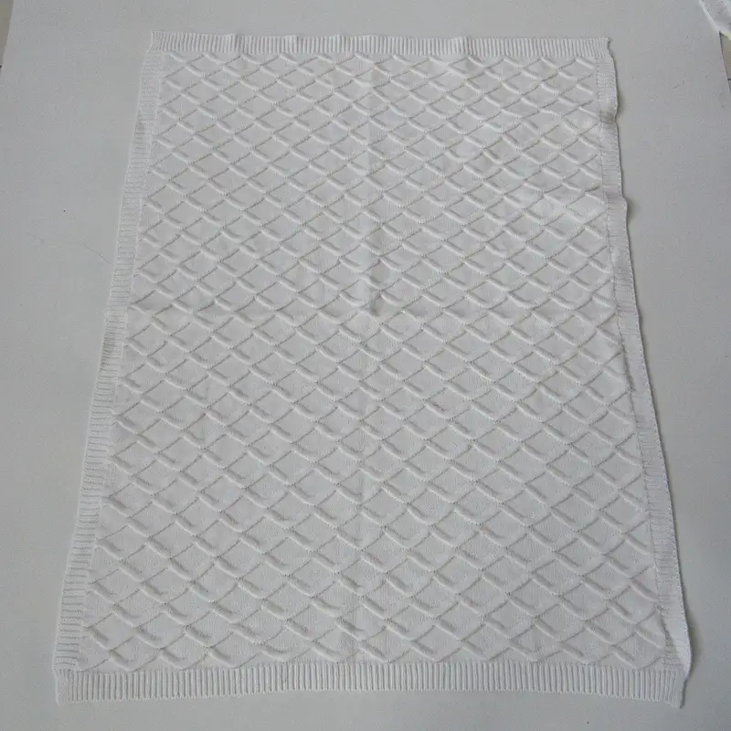 Solid color knitted baby blanket