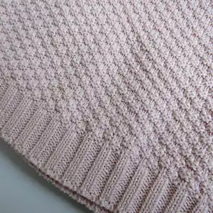 100% cotton solid color knitted blanket