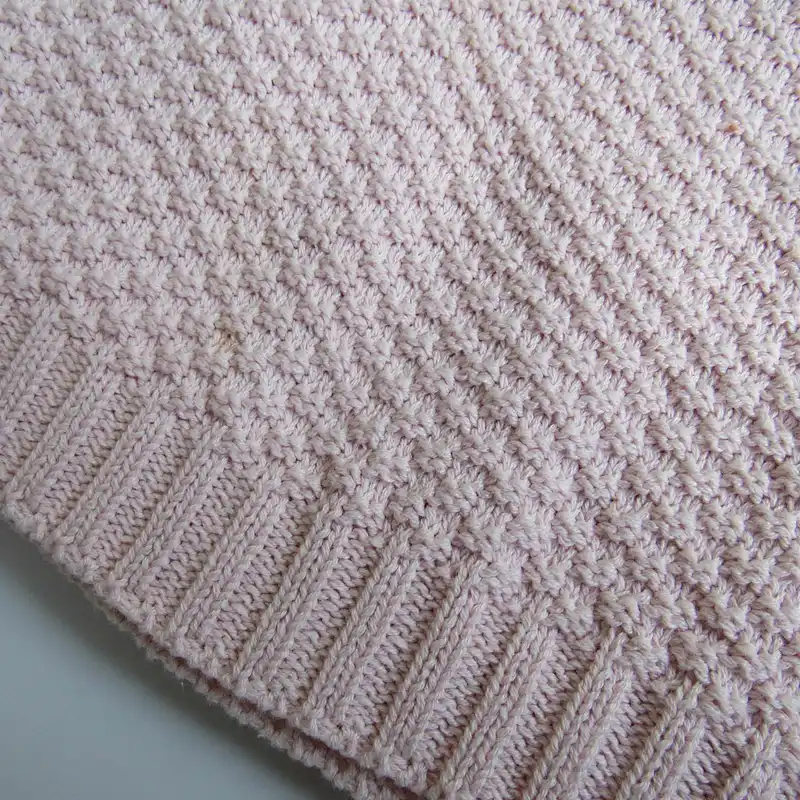 100% cotton solid color knitted blanket