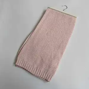 100% cotton solid color knitted blanket