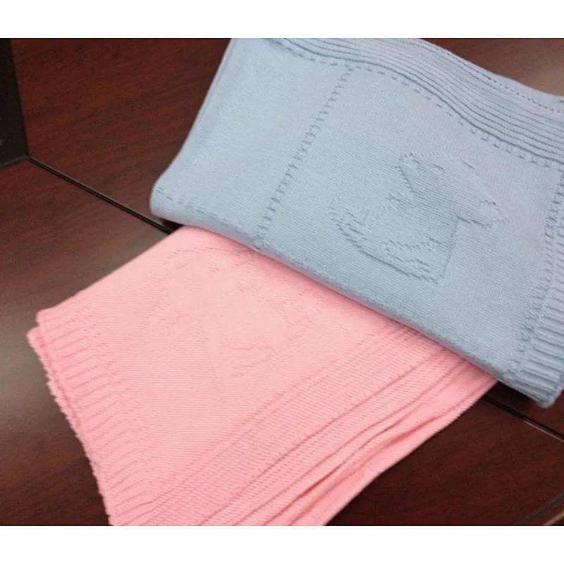 Wholesale 100% Cotton Solid Color Knitted ECO-Friendly Baby Blanket