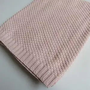 100% cotton solid color knitted blanket