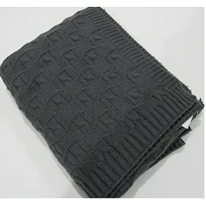 knitted blanket with fashion cable